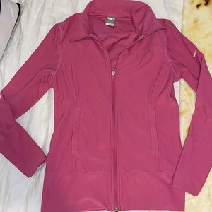 Nike women’s pink athletic zipup jacket sweatshirt
